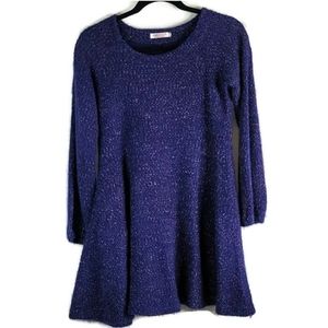 Yisjnet knitted blue tunic or dress  sz small